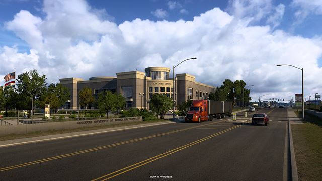 American Truck Simulator ukazuje mesto Rolla z Missouri DLC 