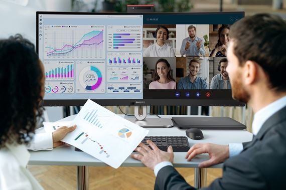 Modely Philips 34B2U6603CH a 34B2U5600C zvy�uj� produktivitu pracovn�ch postupov