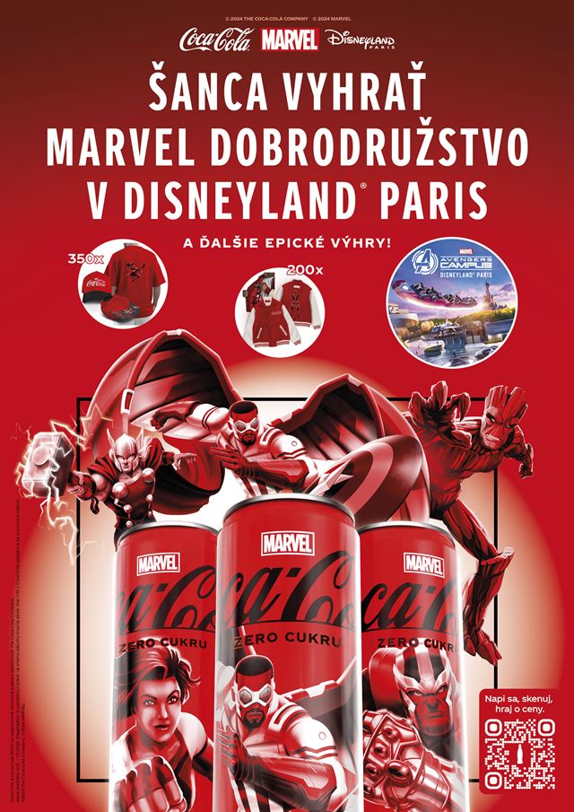 Vyhrajte s Coca-Colou a Marvelom zjazd do Disneylandu v Pari! 
