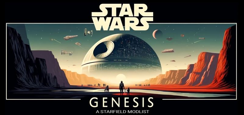 Star Wars Genesis mod pre Starfield men cel hru na Star Wars RPG