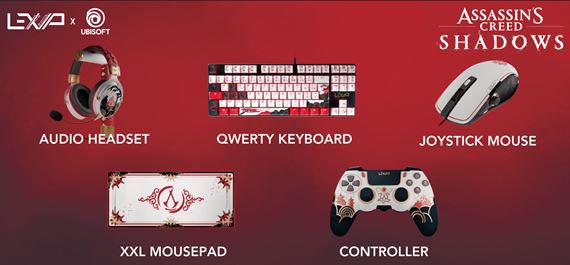 Lexip predvádza svoje herné periférie s Assassin's Creed Shadows licenciou