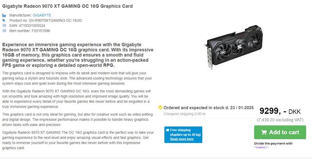 AMD RX 9070 a RX 9070 XT karty sa objavili v �al�om obchode aj s cenami 