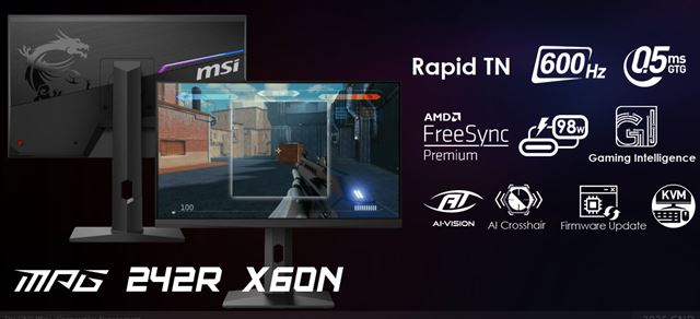 MSI uke na CES 600Hz monitor, Koorui rovno 750Hz 