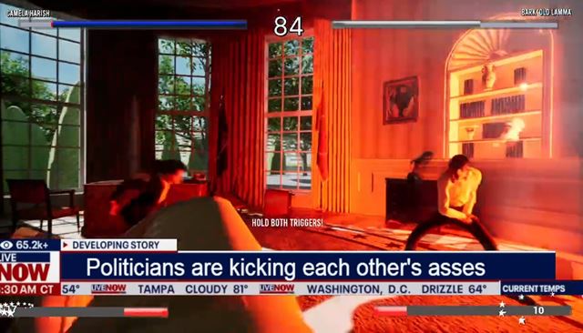 Na Steame vy�la kuri�zna bitk�rska hra Election FighterZ: Kamala vs Trump 