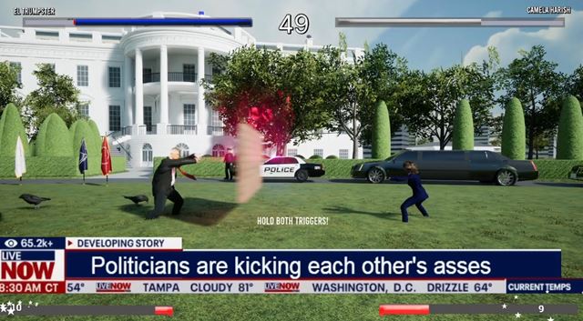 Na Steame vy�la kuri�zna bitk�rska hra Election FighterZ: Kamala vs Trump 