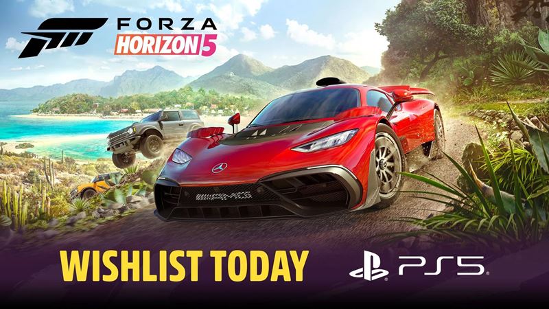 Forza Horizon 5 prde na PS5 na jar