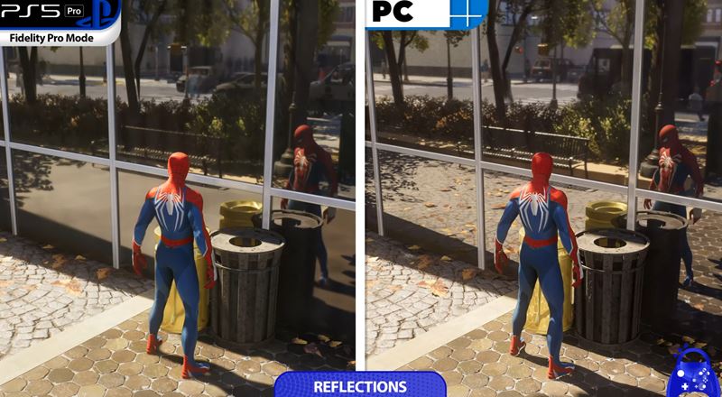 Porovnanie Spider-man 2 na PC a PS5 Pro