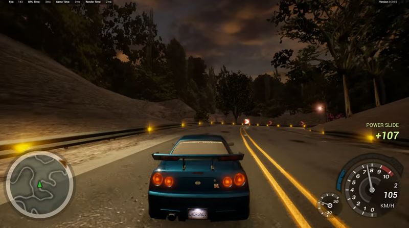 Fanikovsk NFS Underground 2 remake na Unreal engine 5 dostalo demo