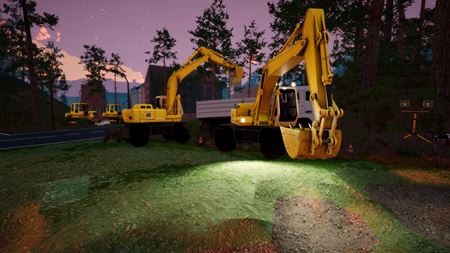 Construction Crew ponkne budovanie s rznymi stavebnmi strojmi  