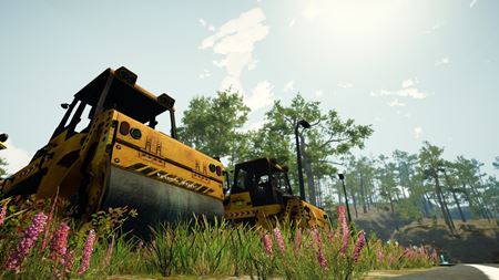 Construction Crew ponkne budovanie s rznymi stavebnmi strojmi  