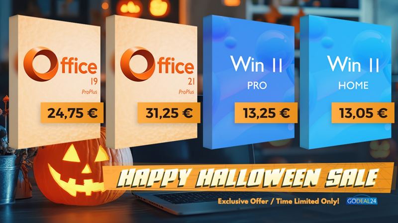 Upgradujte na doivotn balk MS Office 2021 za 31  a Windows 11 za 13  poas halloweenskeho vpredaja
