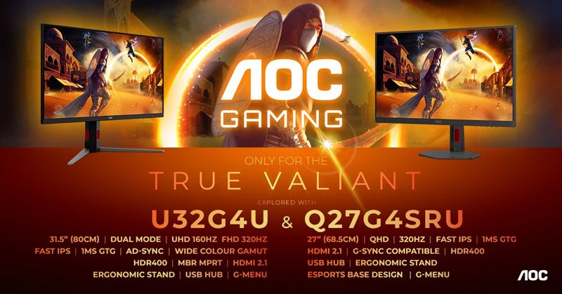 AGON by AOC prina dva nov hern monitory s frekvenciou 320 Hz