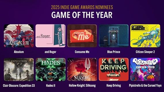 Indie Game Awards 2025 ukázali nominácie