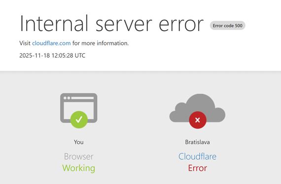 Nejd vm rzne strnky? Vypadli cloudflare servery