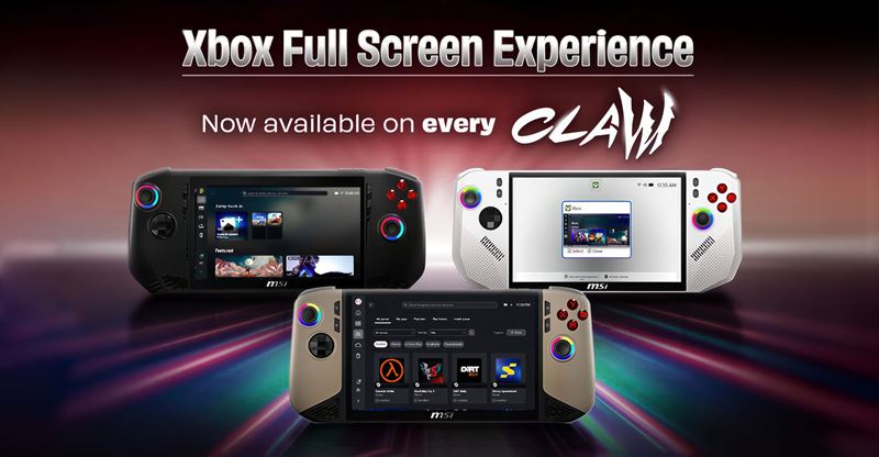 Xbox Full Screen Experience uetril na MSI handheldoch takmer 1GB pamte a zvil vkon o 6 a 9%