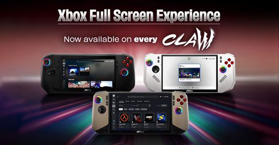 Xbox Full Screen Experience uetril na MSI handheldoch takmer 1GB pamte a zvil vkon o 6 a 9%