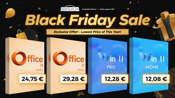 Black Friday vpredaj: Doivotn MS Office 2021 len za 29,28 , Windows 11 len za 12,28 ! Najniia cena tohto roka!