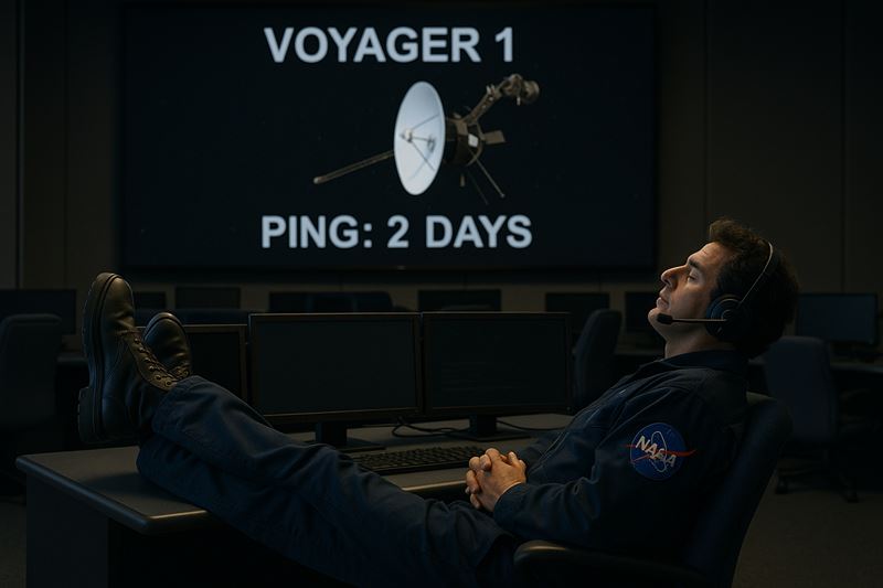 Zd sa vm, e mte v hrch pomal odozvu? o m hovori tak Voyager?