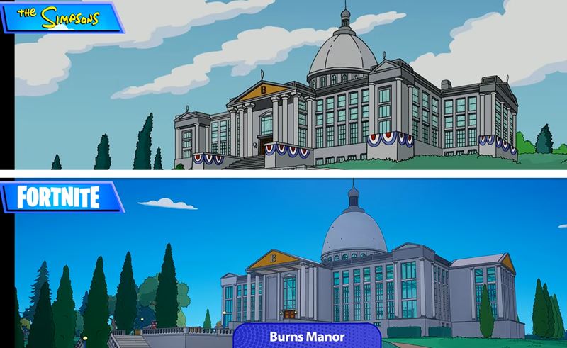 Porovnanie Fortnite a Simpsonovcov