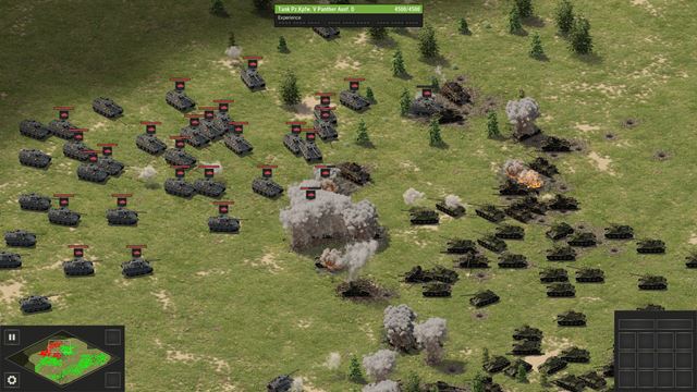 Panzer Strike pripomenie �asy klasick�ch RTS z druhej svetovej 