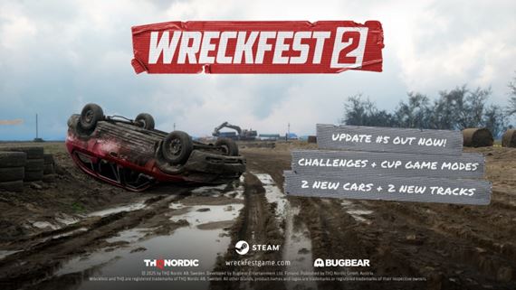 Wreckfest 2 dostáva nový update s dvoma autami z 90. rokov a šialenou traťou Moorfeld