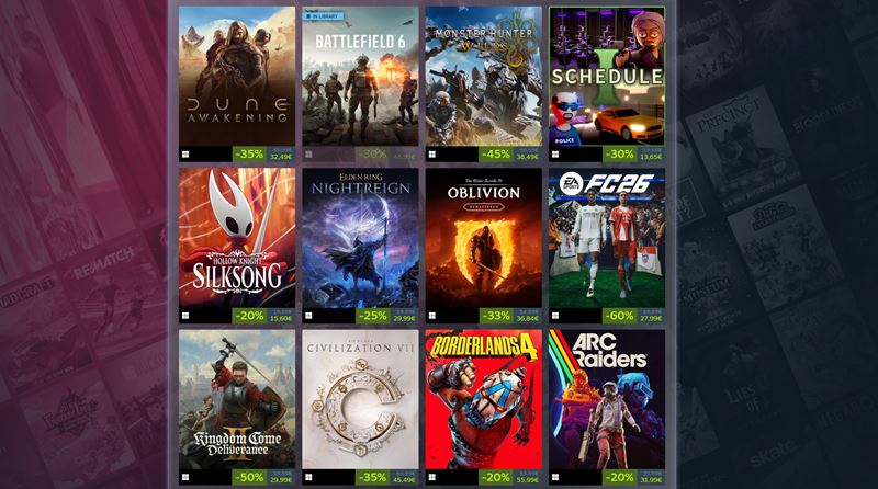 Steam zhrnul naj�spe�nej�ie hry roka 2025