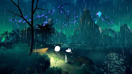 V Nightscape presk�mate arabsk� krajinu s padl�mi hviezdami  