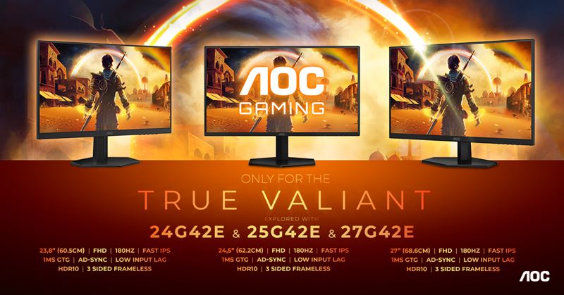 Sria AOC GAMING G42 monitorov ponkne 180Hz refresh za prjemn cenu