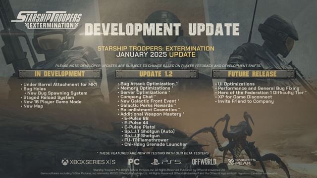 Starship Troopers: Extermination prina nov obsah, vylepenia a opravuje chyby  