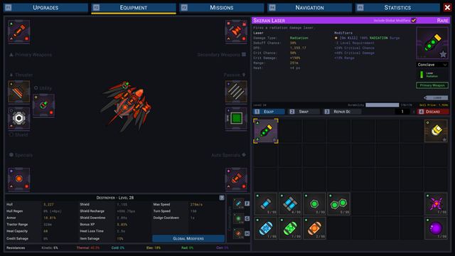 Star Vortex ovl�dne vesm�r, pom��e si �pravami lode a bohatou v�zbrojou 