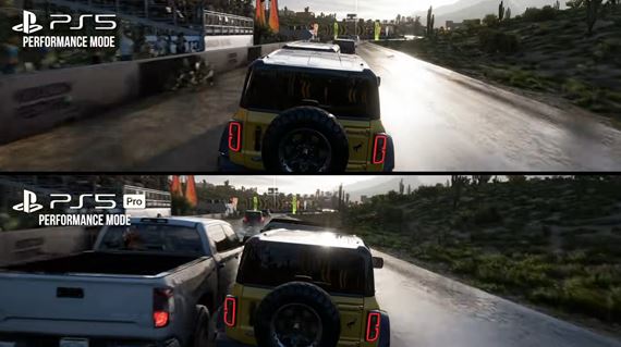 Porovnania Forza Horizon 5 na PS5 a PS5 Pro