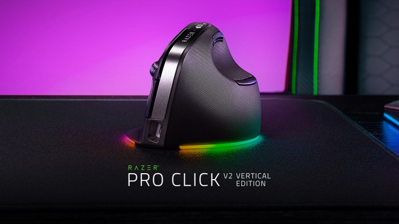 Razer predstavil vertiklnu my Razer Pro Click V2 Vertical a pridal aj tandardn Pro Click V2 