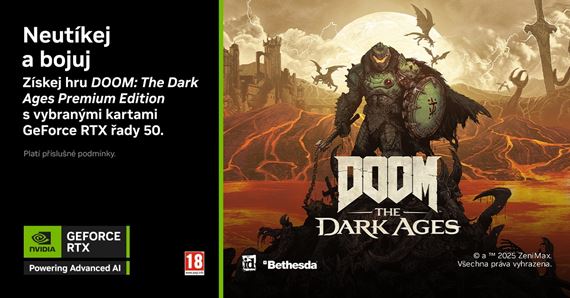 DOOM: The Dark Ages dostanete zdarma pri kpe grafiky GeForce RTX 50 Series