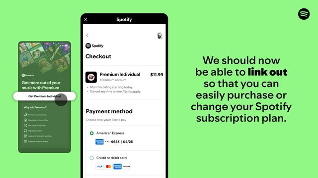 Spotify ako prv upravuje aplikciu na iOS so zobrazenm ponuky mimo Apple store 