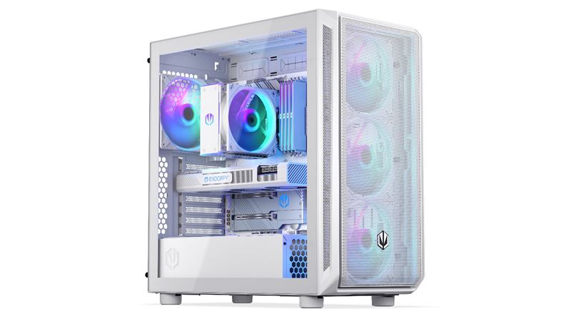 ENDORFY Arx 700 White ARGB: Biely obor pre ist zostavy a tich chladenie