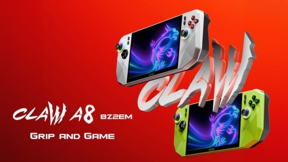 MSI Claw A8 handheld prde s AMD procesorom