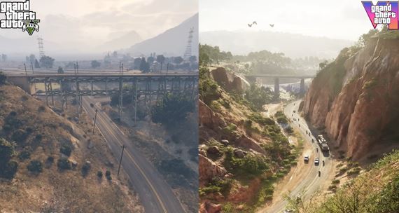 Porovnanie GTA V a GTA VI