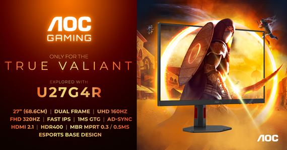 AOC predstavilo nov dualframe monitor U27G4R a alou trojicou rozril svoju G4 sriu