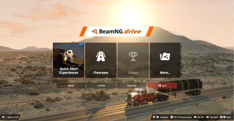 BeamNG.Drive dostal nov update, pridal autobus, nov misie a upravil menu