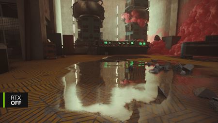 Porovnanie vizulu FBC: Firebreak s path tracingom a bez neho  