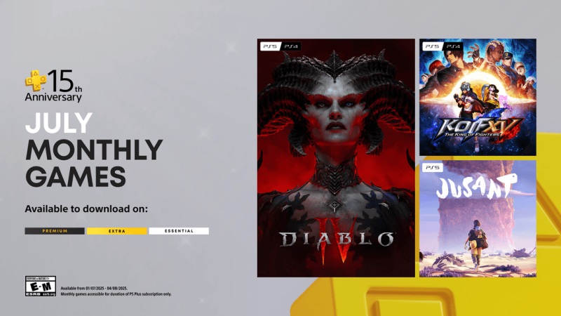 PlayStation Plus oslavuje 15 rokov - do sluby prichdzaj hry Diablo IV, King of Fighters XV a Jusant