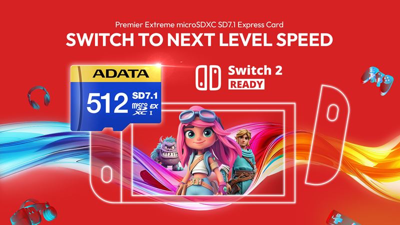 Adata pripravilo k vydaniu Switchu 2 nov MicroSD kartu 