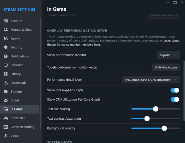 Steam In-Game Performance Monitor je u vo finlnej verzii 