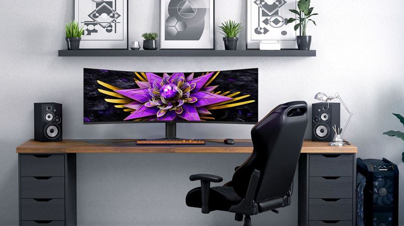 TCL predstavil  57-palcov ultrawide Dual 4K QD-Mini LED hern monitor