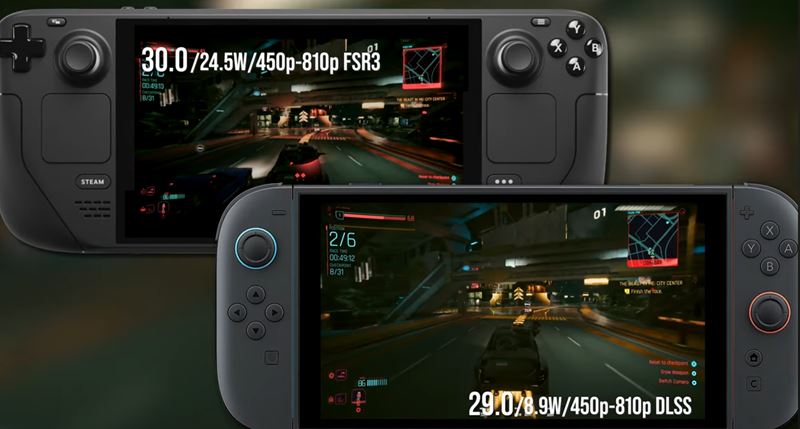 Detailnejie porovnanie Cyberpunk 2077 na Switch 2 a Steamdecku