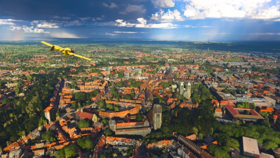 Microsoft Flight Simulator vylepšuje nemecké mestá a pridáva novú helikoptéru zadarmo