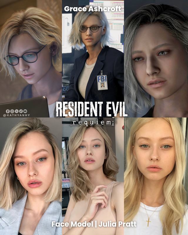 Julia Pratt je zrejme poiala tvr Grace Ashcroft v Resident Evil Requiem 