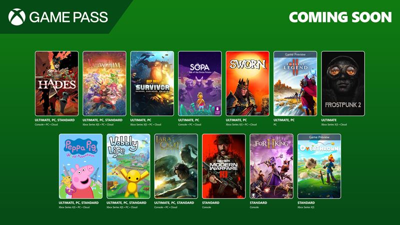 Game Pass dostva aliu ndielku hier, prichdza Hades 