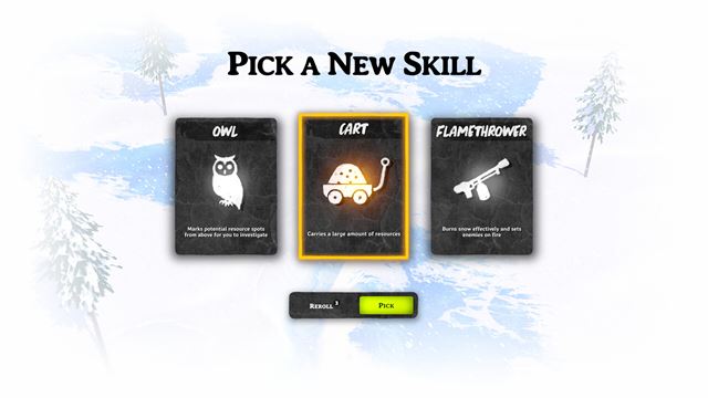 Froggy Hates Snow z v�s sprav� �abu obklopen� snehom, ktor�ho sa treba zbavi� 