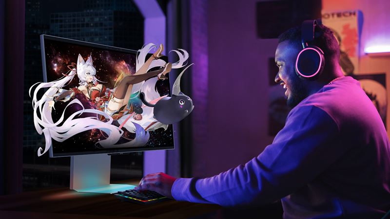 Samsung predstavil nov monitory Odyssey G7 a nov hry s podporou ich  3D monitora